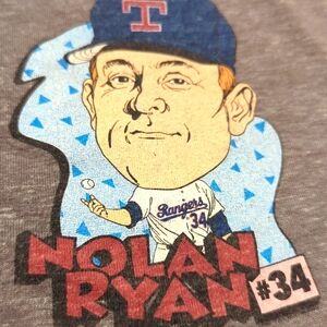 Nolan Ryan cartoon graphic shirt